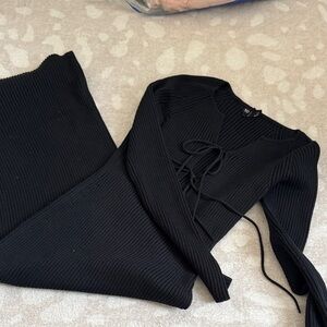 Tom Ford Black Ribbed Knit Dress